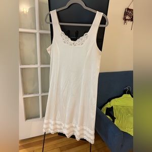 Vintage White Lace Midlength Slip Dress